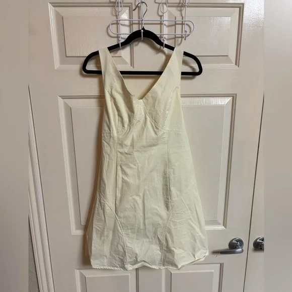 Love Addie Lyn 100% Cotton Sleeveless Elastic Back Butter Yellow Mini Dress - Picture 3 of 6